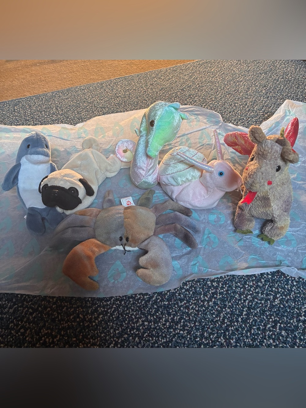 4/$15 Ty Beanie Babies Plush Group of 6 Without Hang Tags